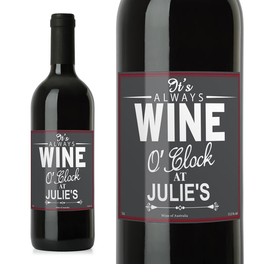 Personalised Wine O'Clock Red Wine - image 2
