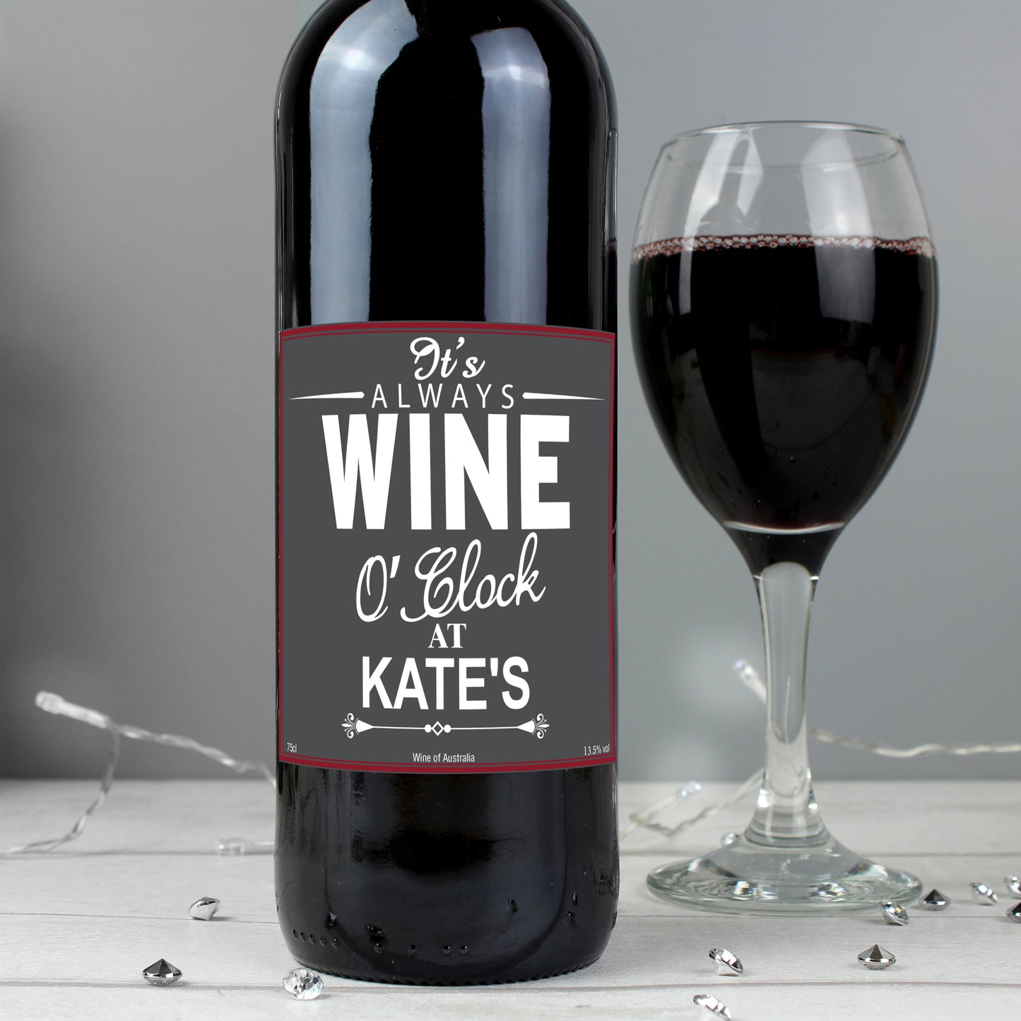 Personalised Wine O'Clock Red Wine - image 3