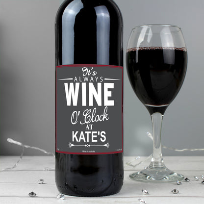 Personalised Wine O'Clock Red Wine - image 3