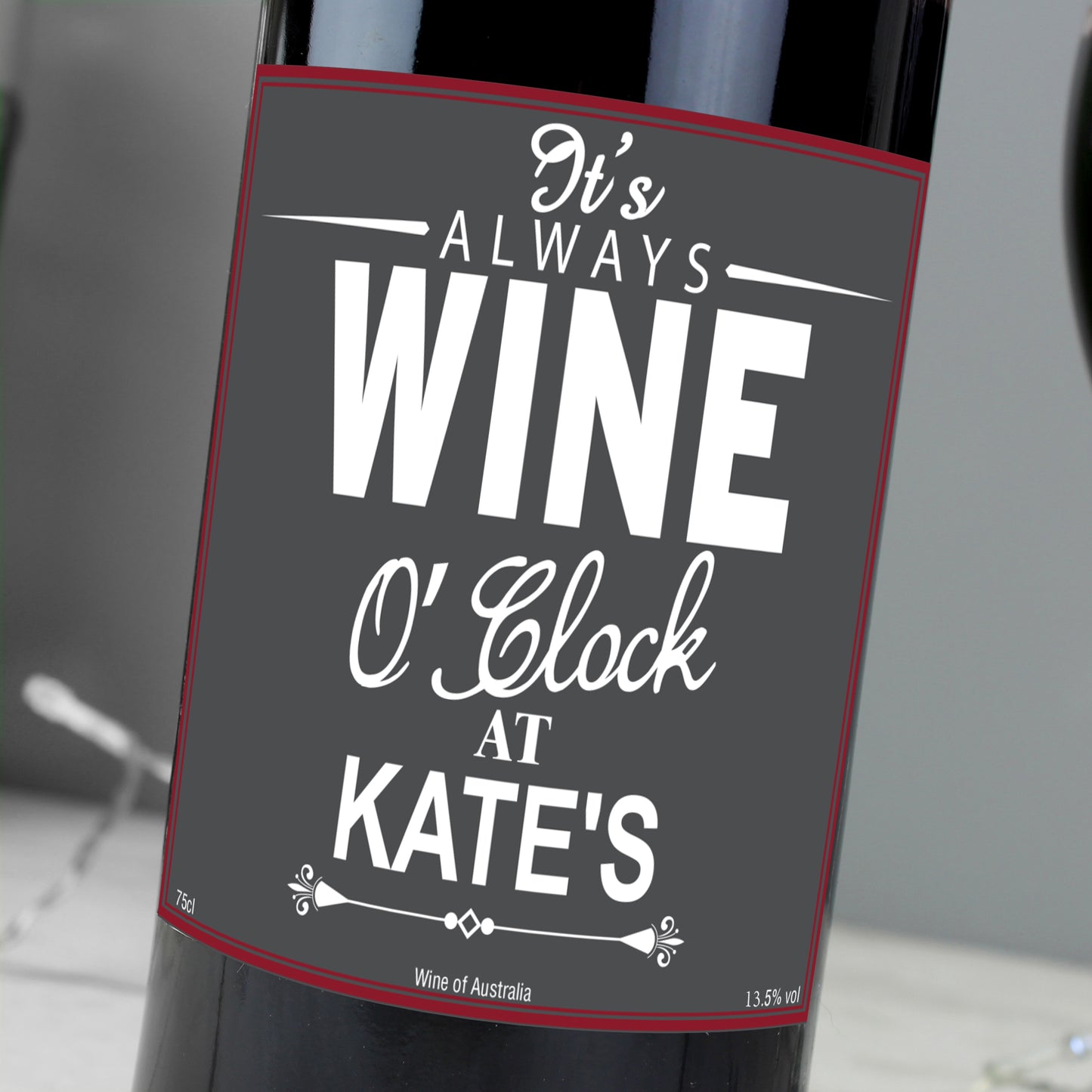 Personalised Wine O'Clock Red Wine - image 5