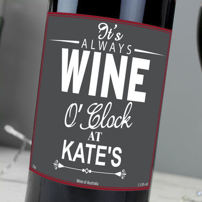 Personalised Wine O'Clock Red Wine - image 5