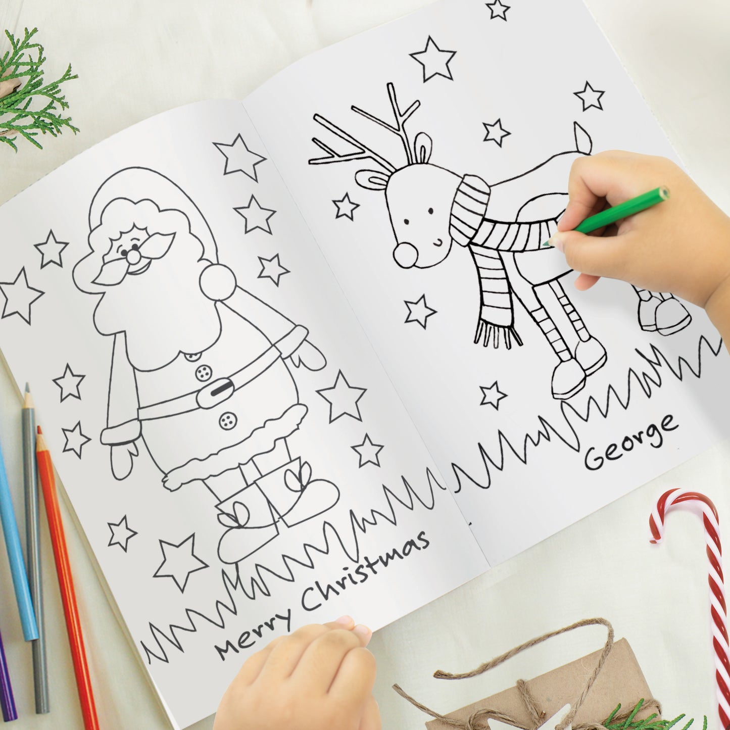 Personalised Its Christmas Elf Colouring Book - image 6