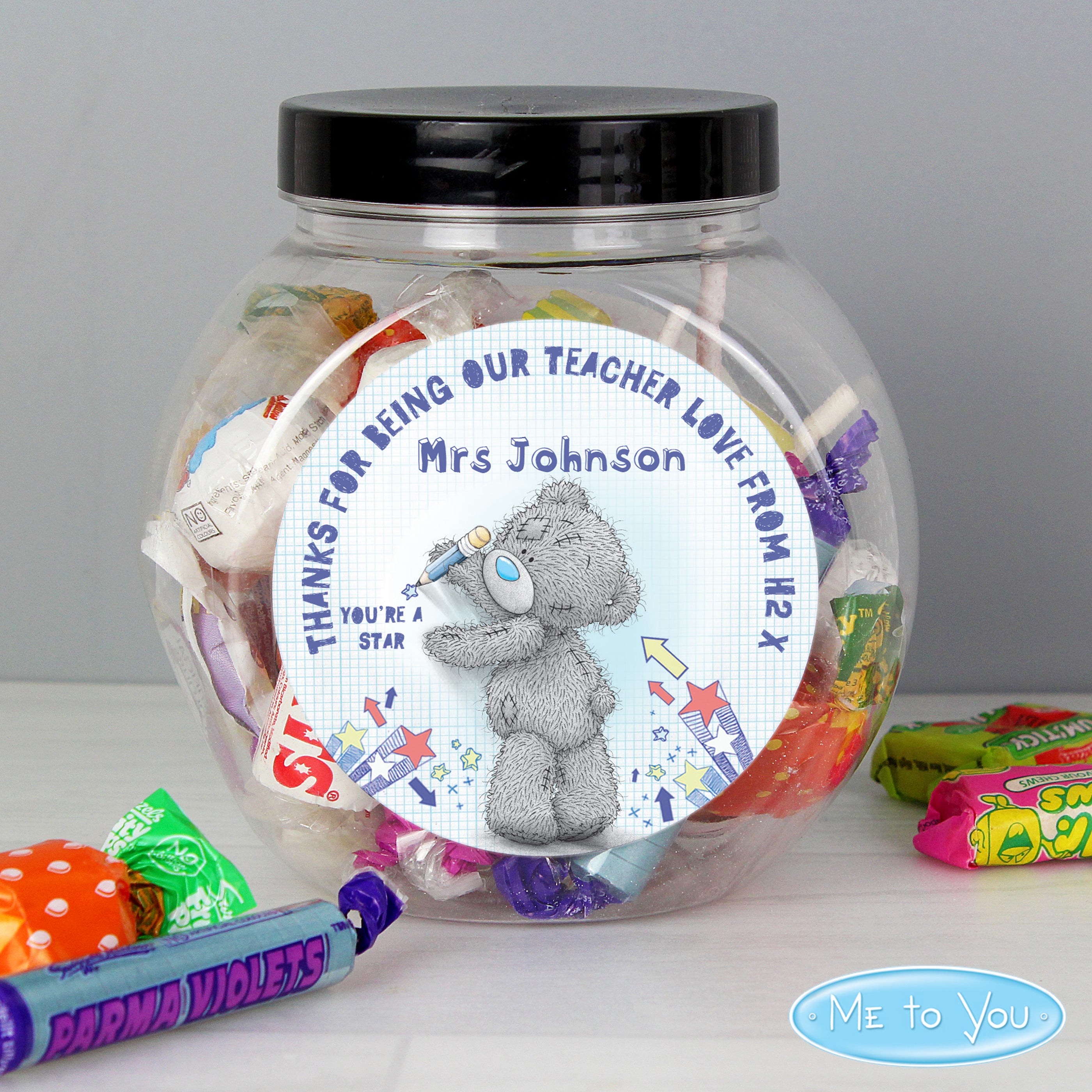 Personalised Me To You Teacher Sweets Jar from Heartfelt Gifts