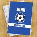 Personalised Dark Blue Football Fan A5 Notebook from Heartfelt Gifts
