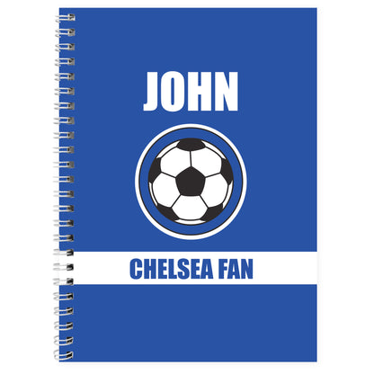 Personalised Dark Blue Football Fan A5 Notebook - image 2