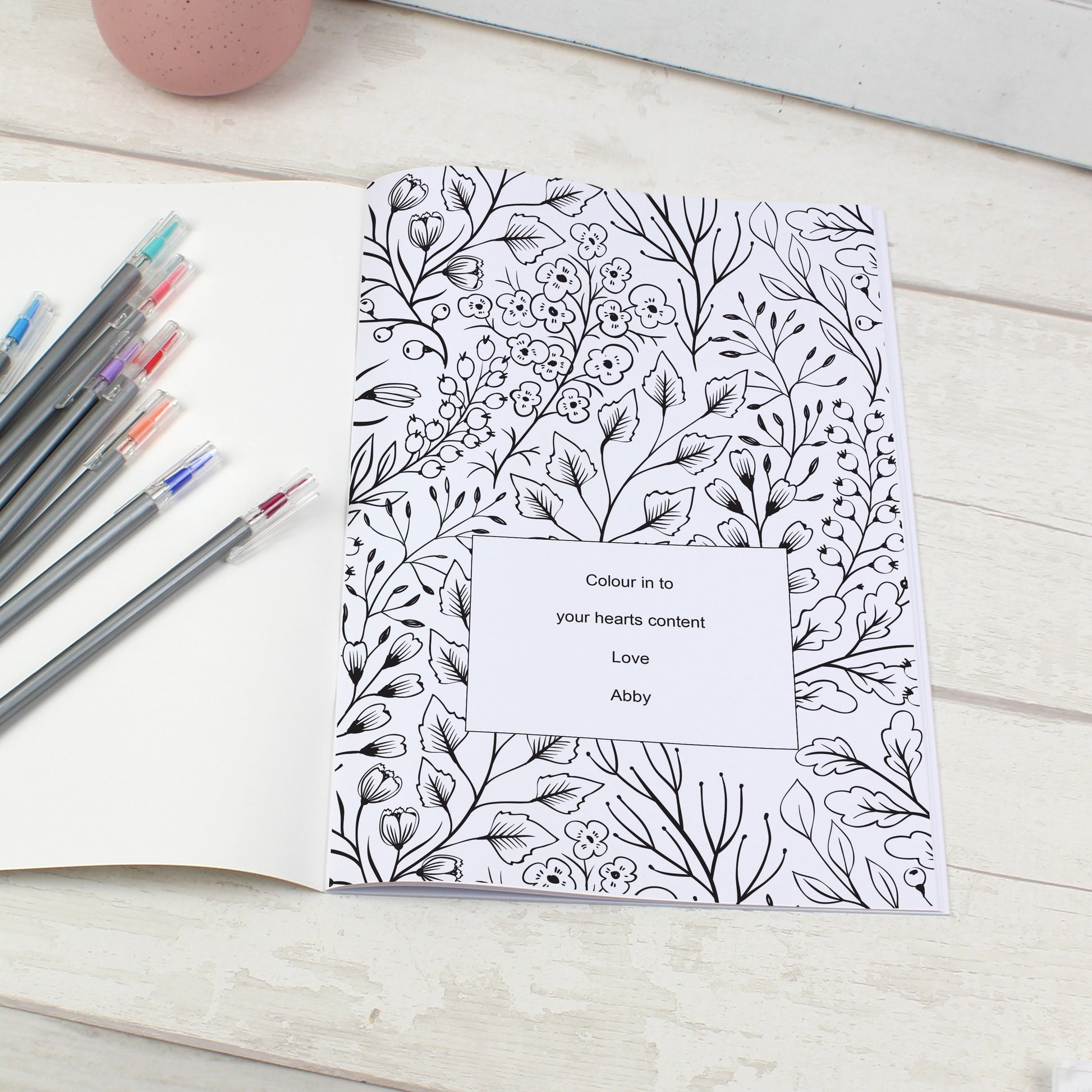 Personalised Botanical Colouring Book - image 4