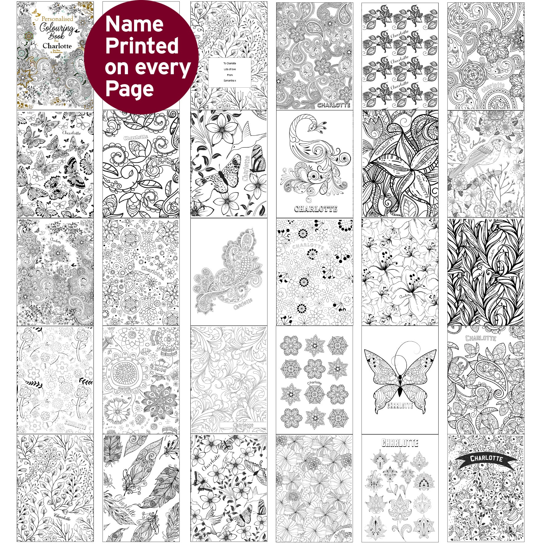 Personalised Botanical Colouring Book - image 7