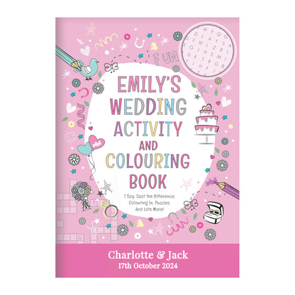 Personalised Pink A4 Wedding Activity & Colouring Book - image 5