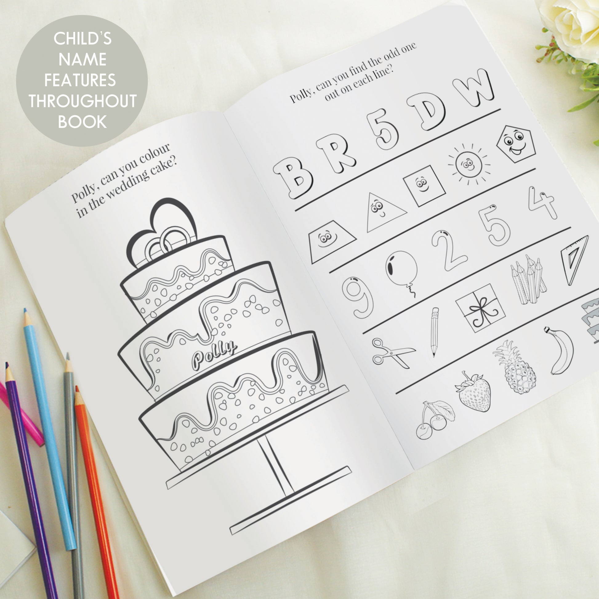 Personalised Pink A4 Wedding Activity & Colouring Book - image 7
