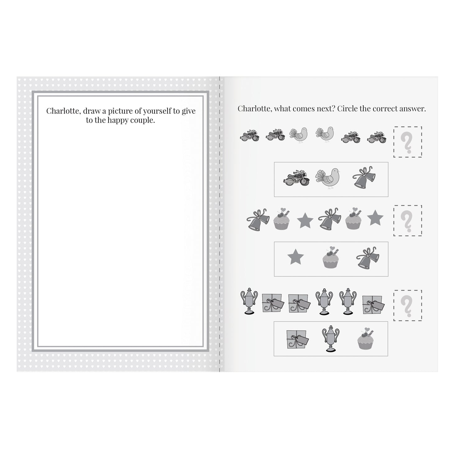 Personalised Pink A4 Wedding Activity & Colouring Book - image 9