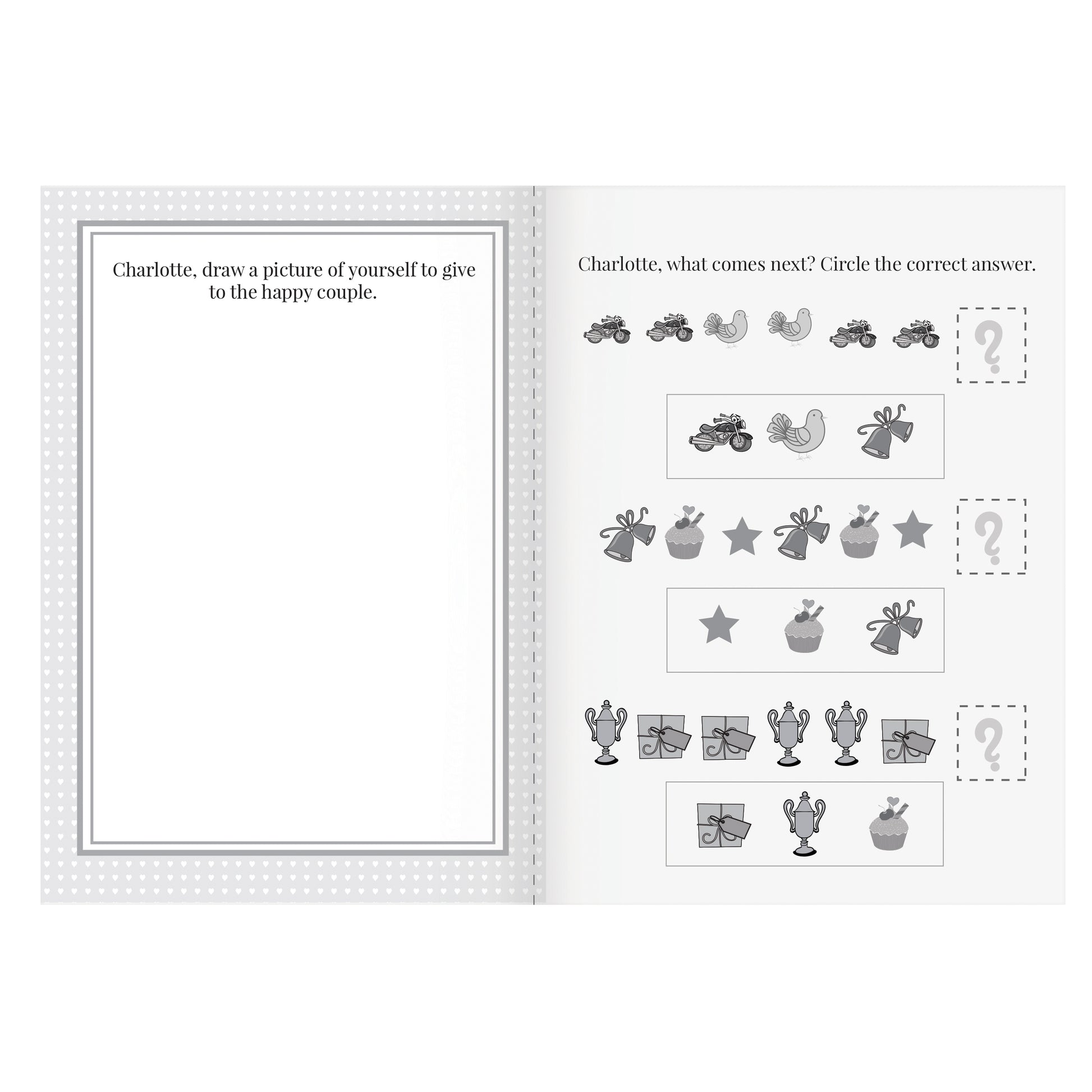 Personalised Pink A4 Wedding Activity & Colouring Book - image 9