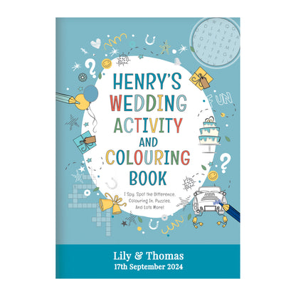 Personalised Blue A4 Wedding Activity & Colouring Book - image 5