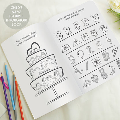 Personalised Blue A4 Wedding Activity & Colouring Book - image 7