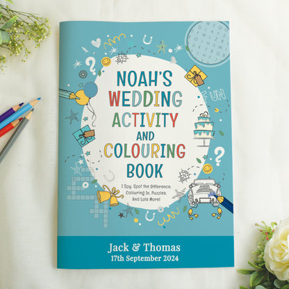 Personalised Blue A4 Wedding Activity & Colouring Book - image 8