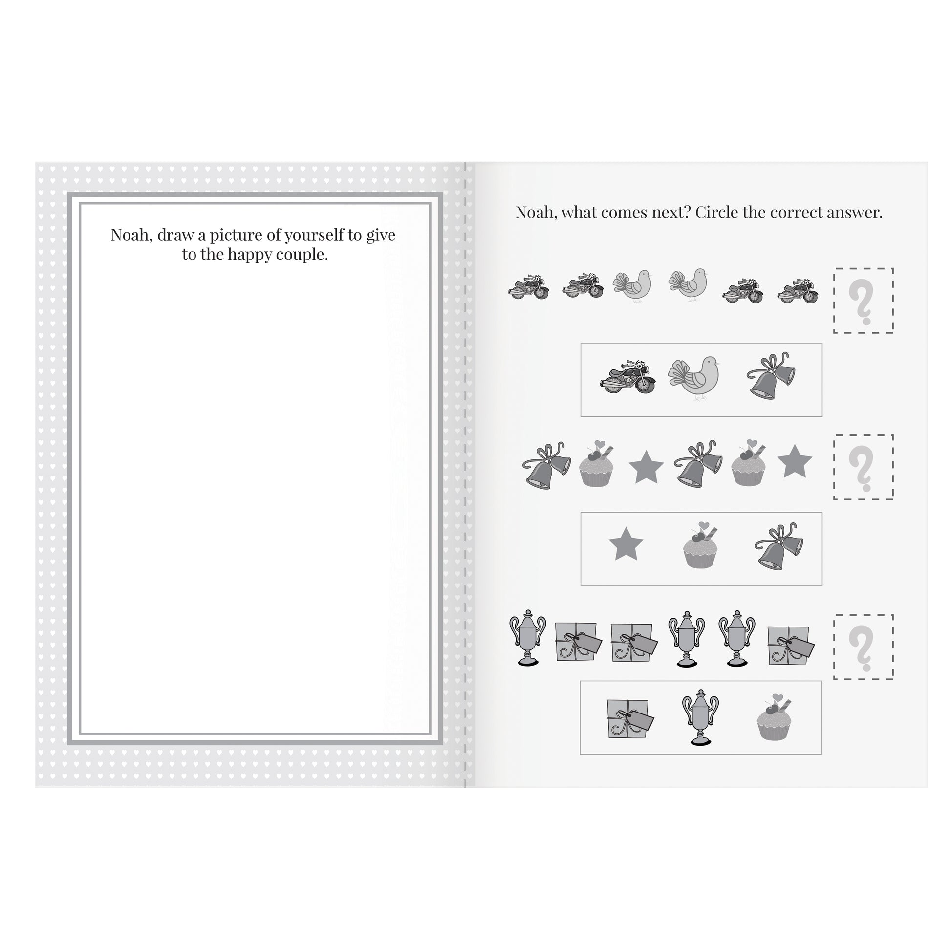 Personalised Blue A4 Wedding Activity & Colouring Book - image 9