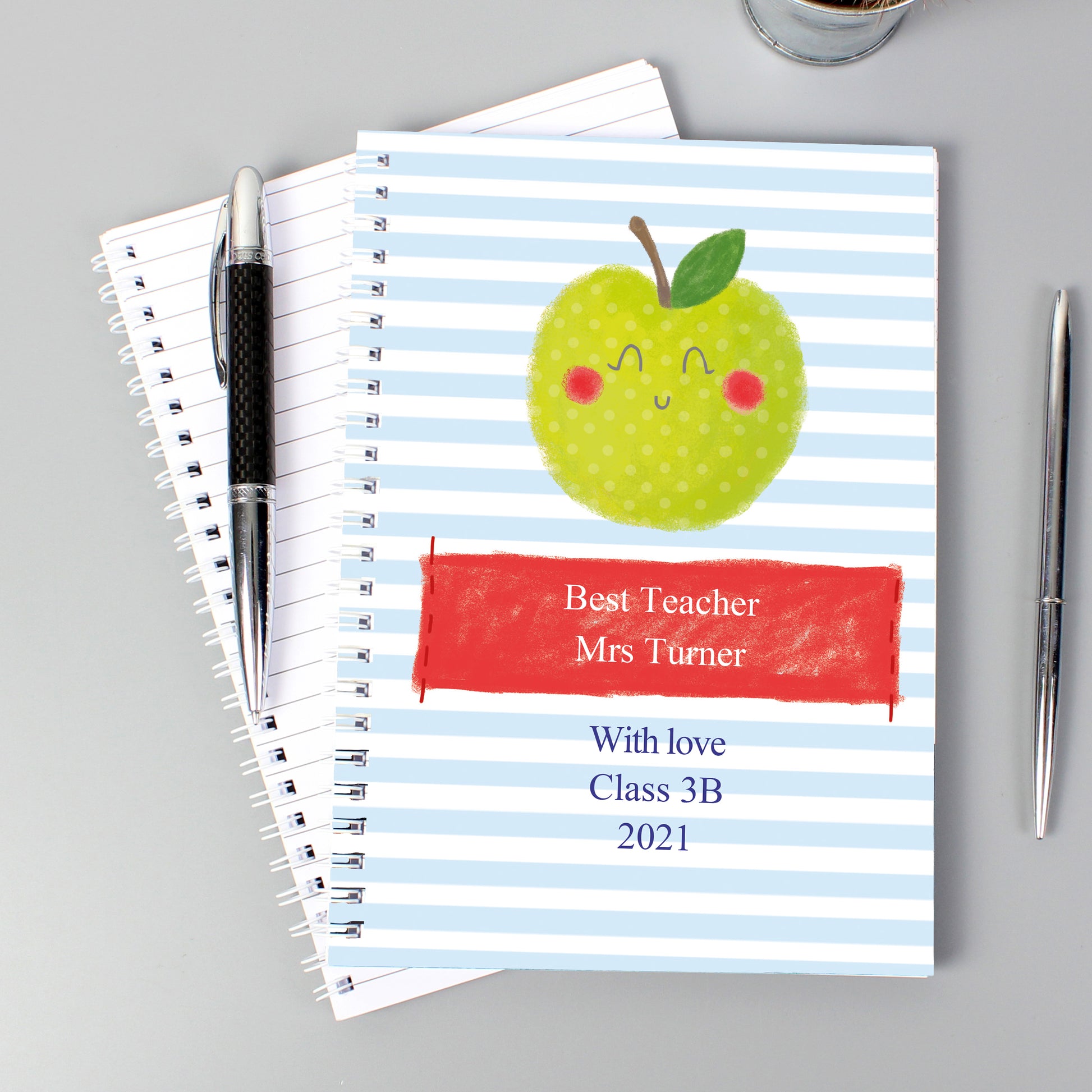 Personalised Apple for the Teacher A5 Notebook from Heartfelt Gifts