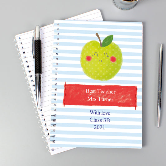 Personalised Apple for the Teacher A5 Notebook from Heartfelt Gifts