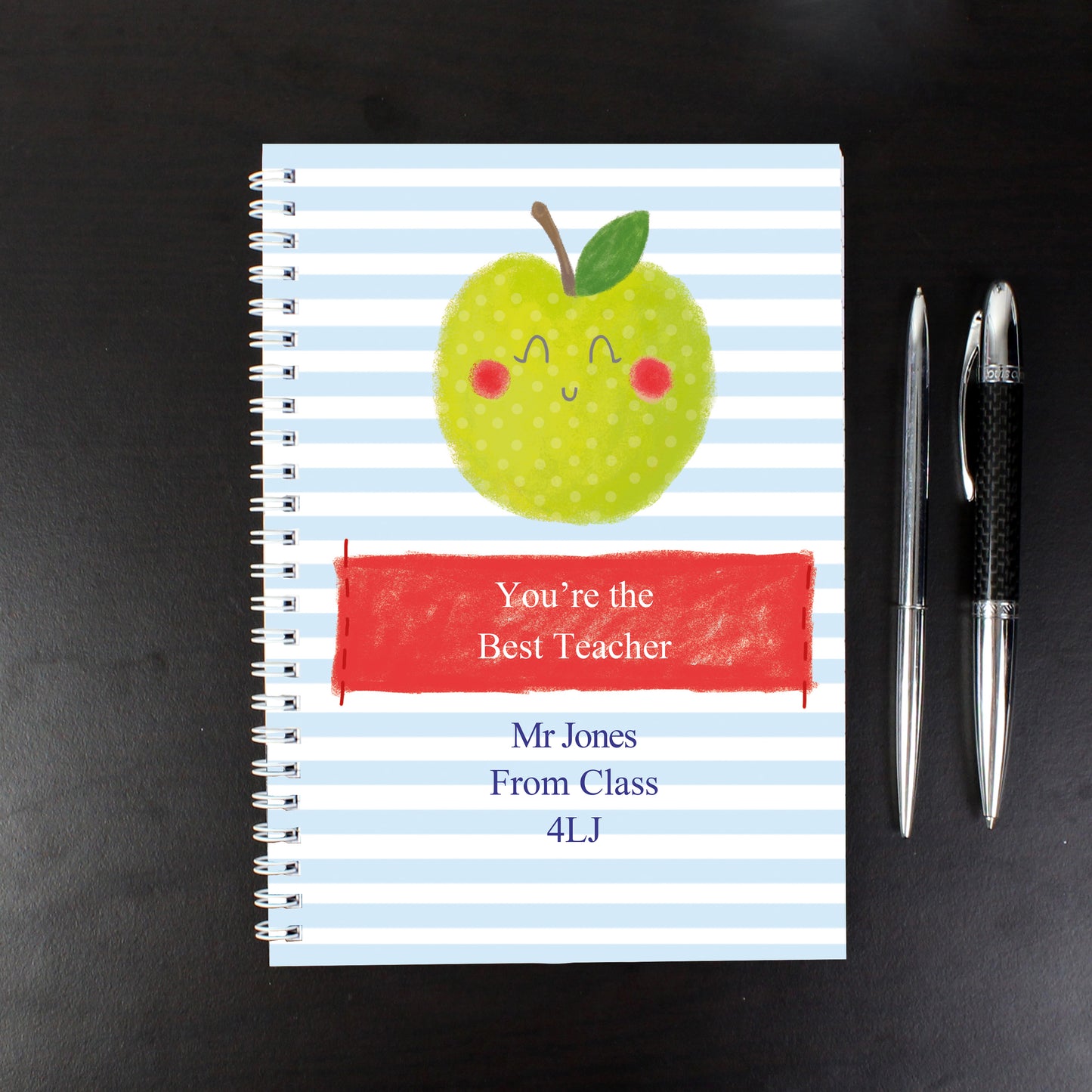 Personalised Apple for the Teacher A5 Notebook - image 3