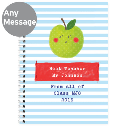 Personalised Apple for the Teacher A5 Notebook - image 4