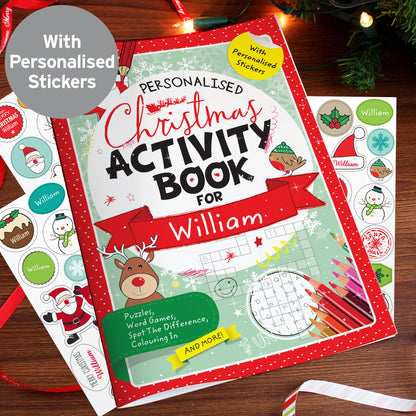 Personalised Christmas Activity Book with Stickers from Heartfelt Gifts