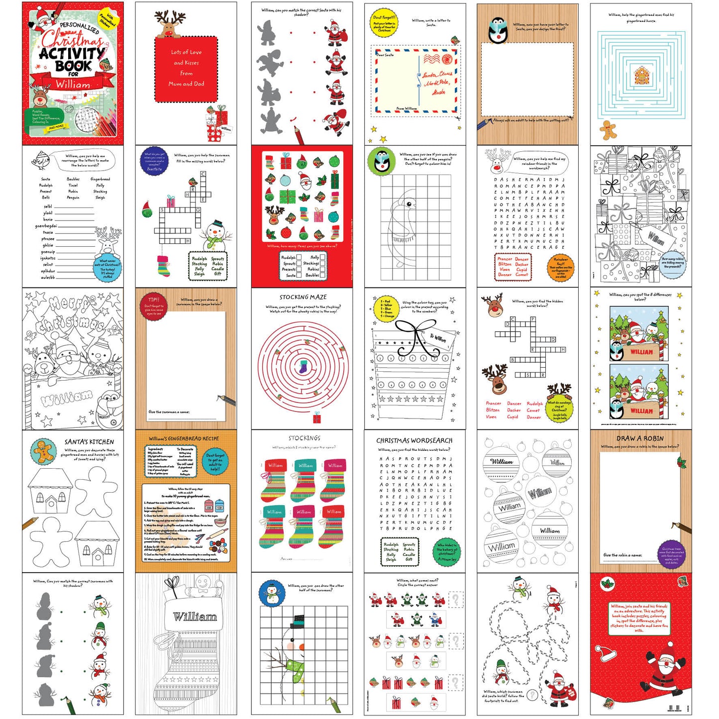 Personalised Christmas Activity Book with Stickers - image 12