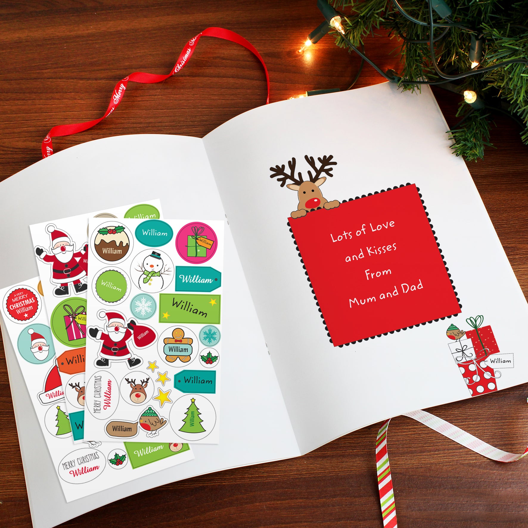 Personalised Christmas Activity Book with Stickers - image 6