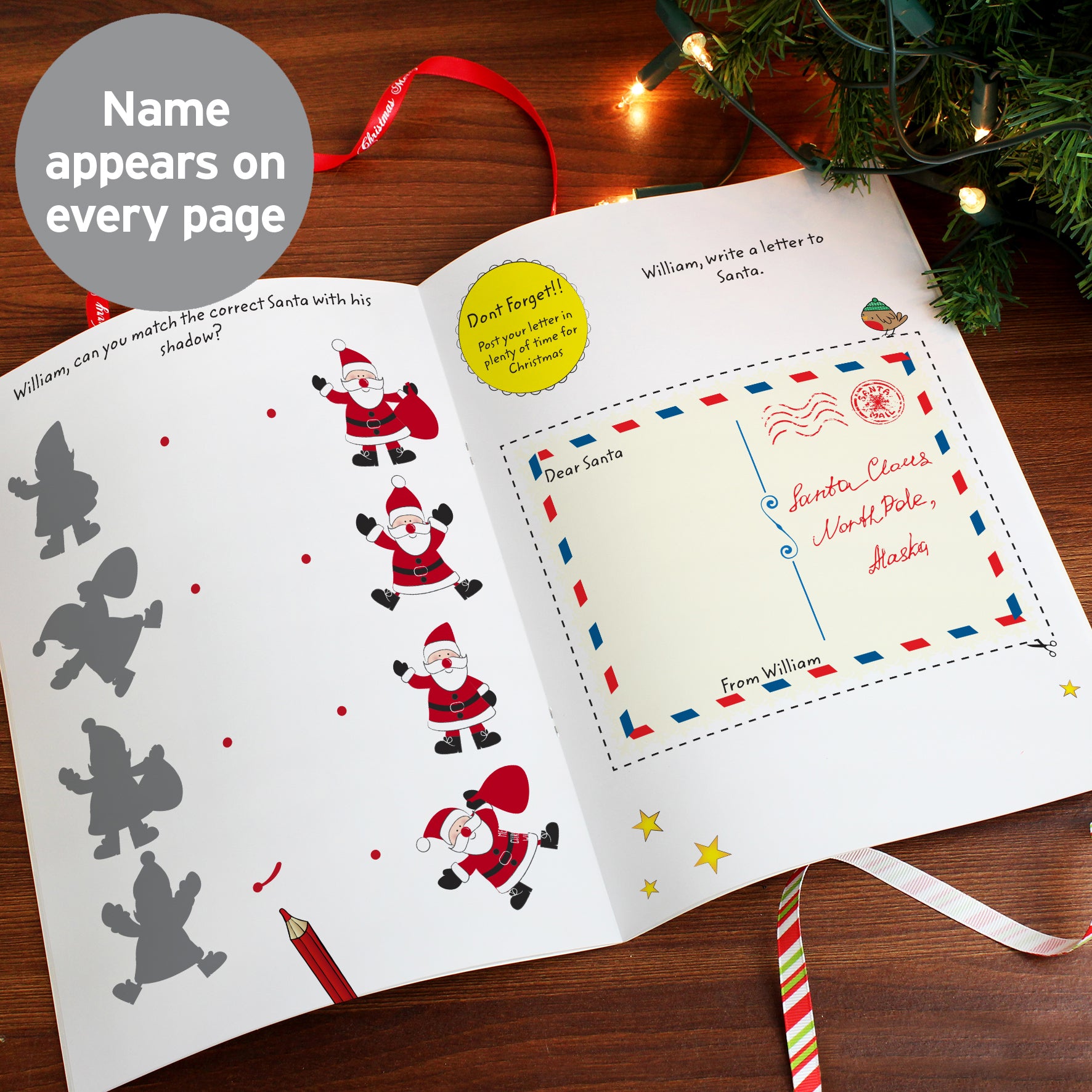 Personalised Christmas Activity Book with Stickers - image 9