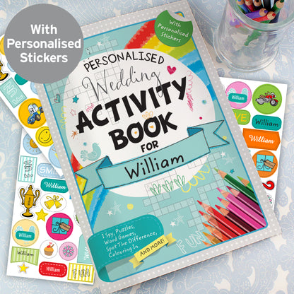 Personalised Wedding Activity Book with Stickers from Heartfelt Gifts