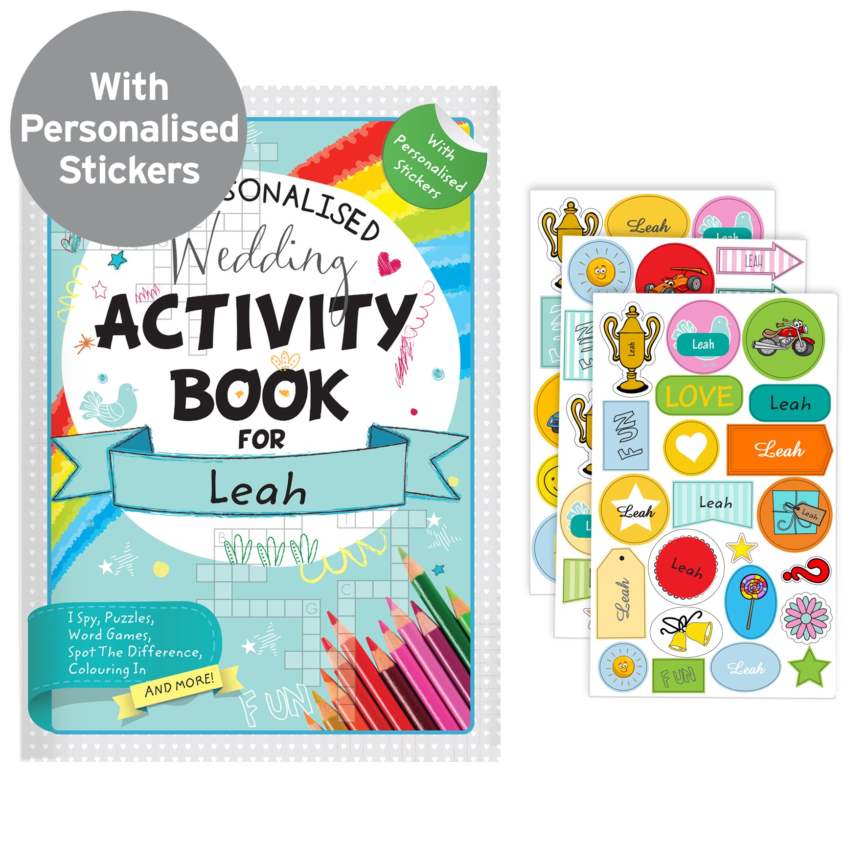 Personalised Wedding Activity Book with Stickers - image 4