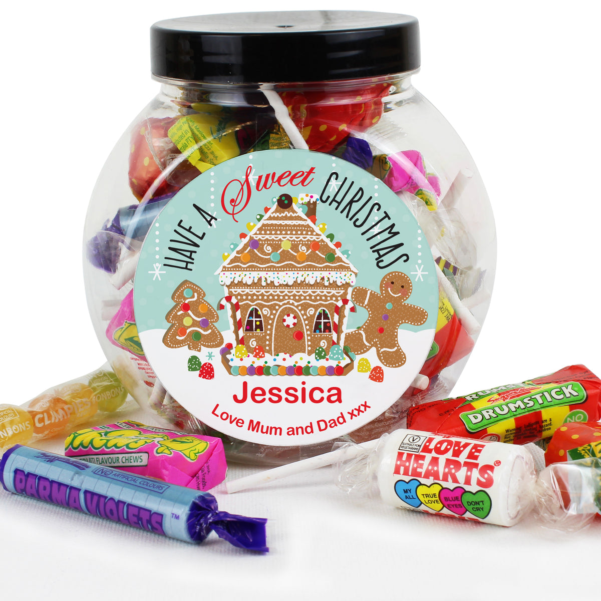 Personalised Gingerbread House Sweet Jar - image 2