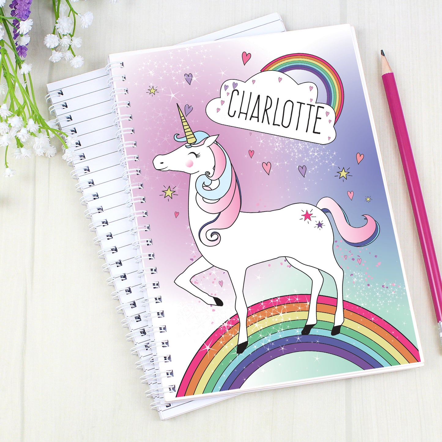 Personalised Unicorn A5 Notebook - image 4
