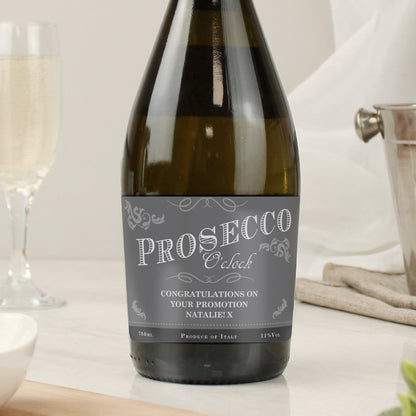 Personalised 'Prosecco O'Clock' Bottle of Prosecco - image 2