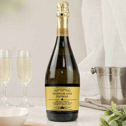 Personalised Any Message Bottle of Prosecco from Heartfelt Gifts