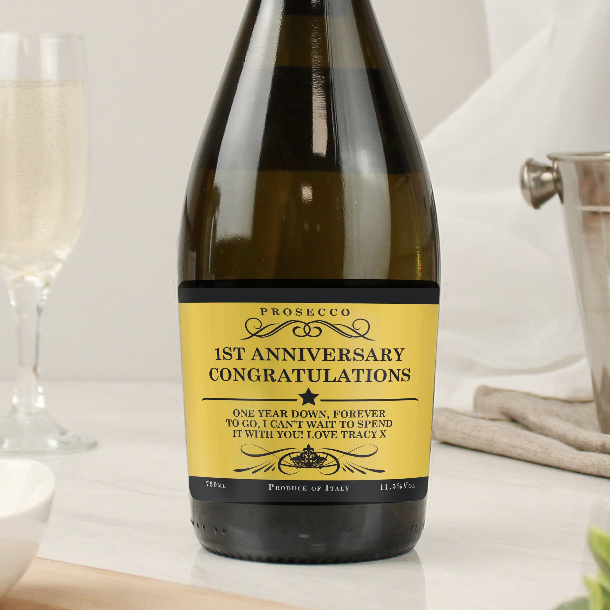 Personalised Any Message Bottle of Prosecco - image 2