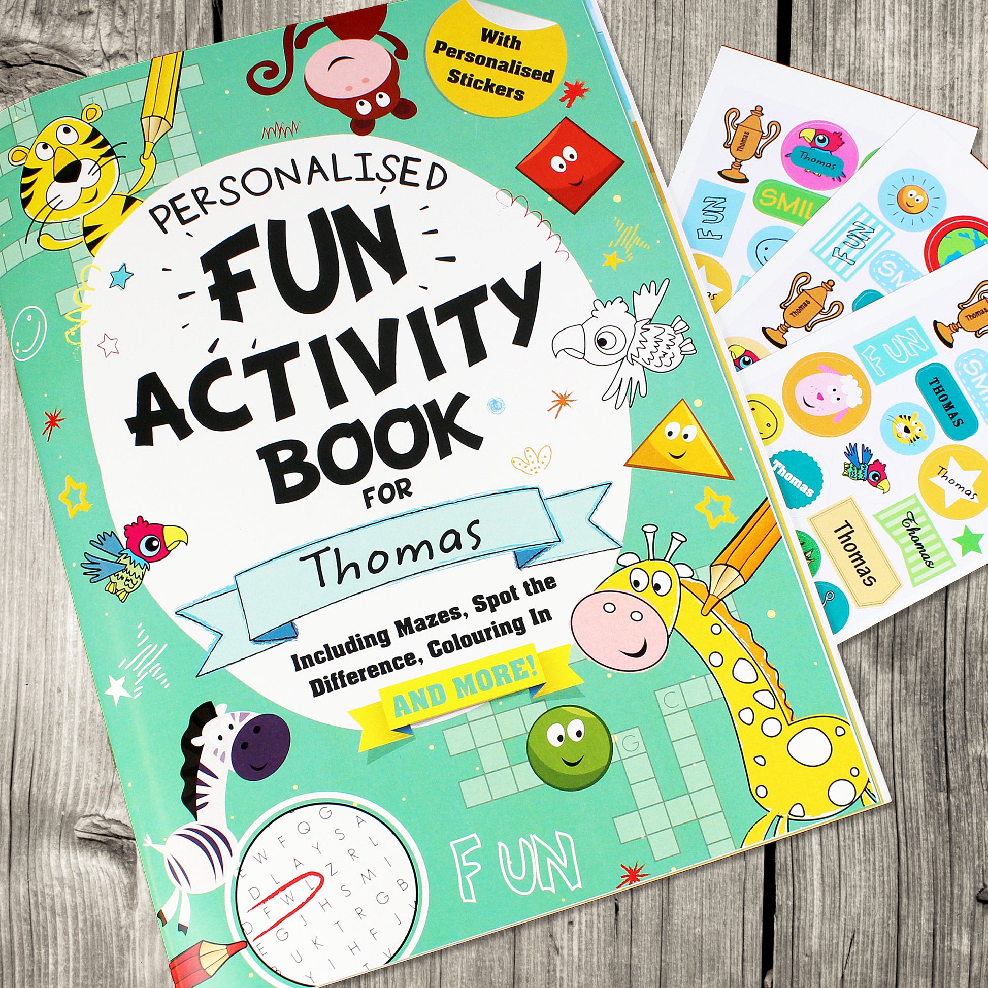 Personalised Activity Book with Stickers from Heartfelt Gifts