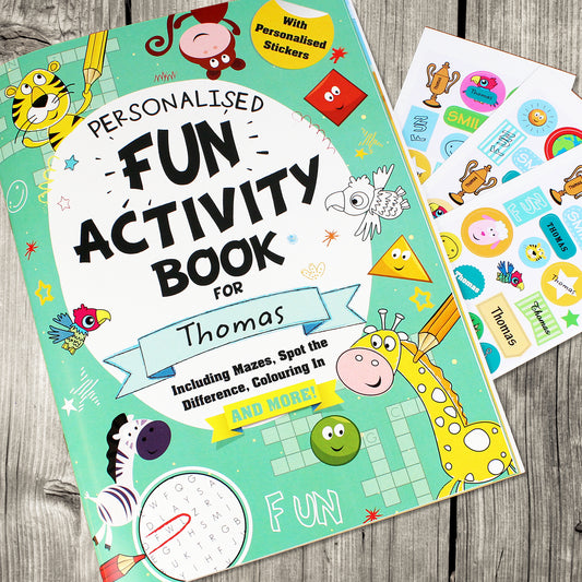 Personalised Activity Book with Stickers from Heartfelt Gifts