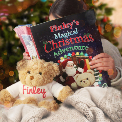 Personalised Magical Christmas Adventure Story Book and Personalised Teddy Bear from Heartfelt Gifts