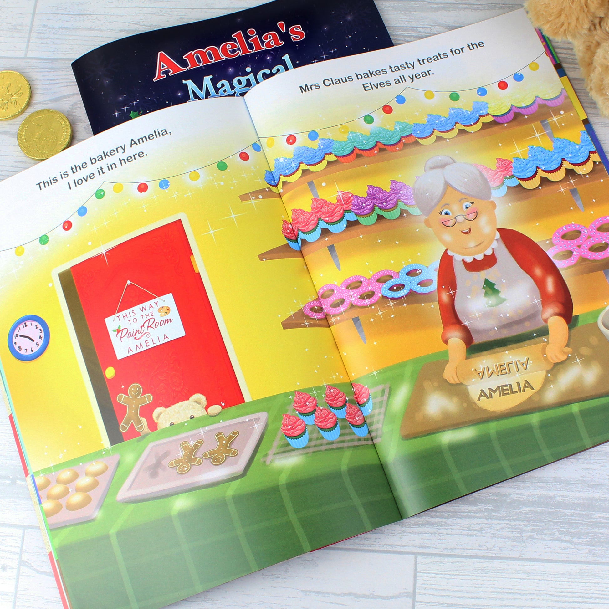 Personalised Magical Christmas Adventure Story Book and Personalised Teddy Bear - image 11