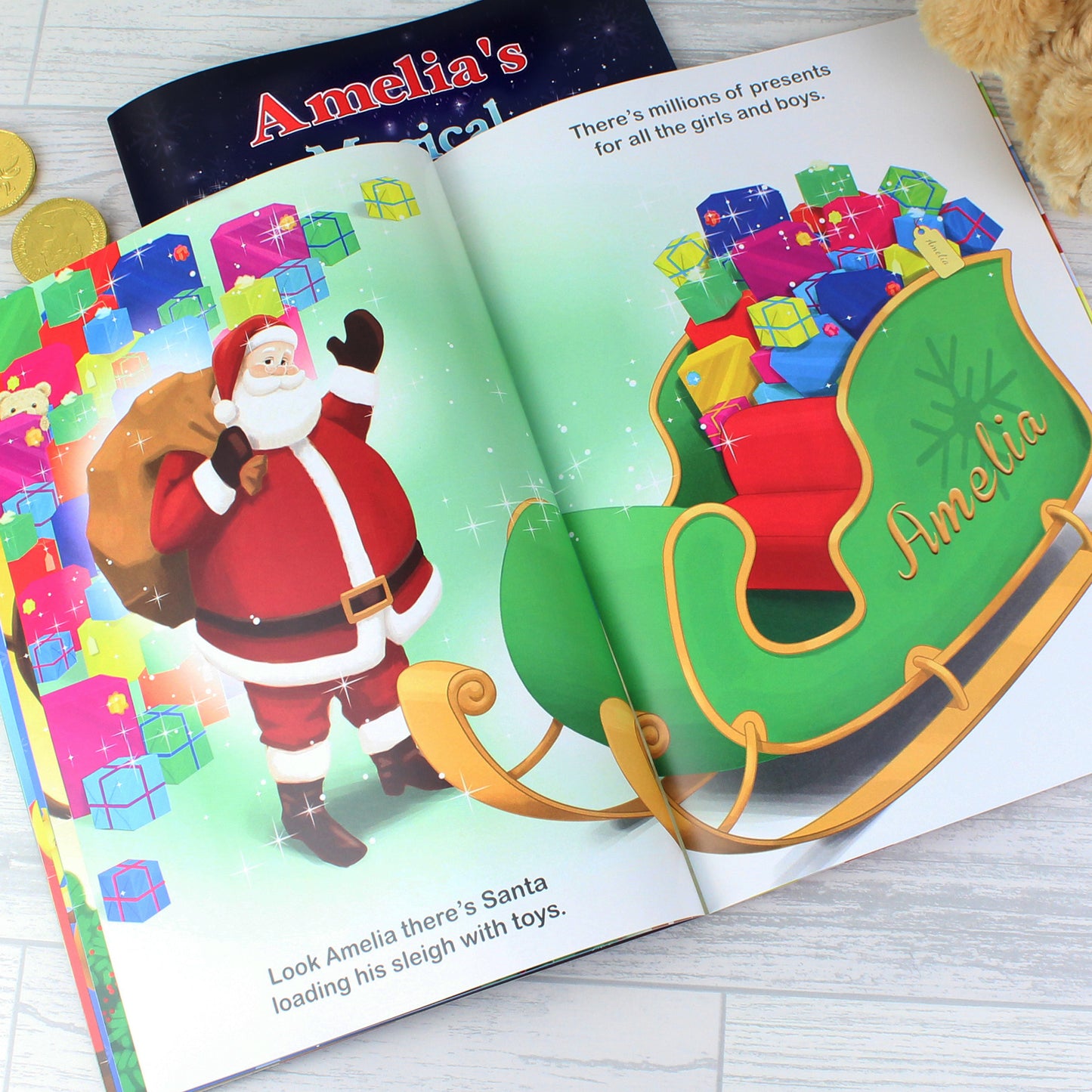 Personalised Magical Christmas Adventure Story Book and Personalised Teddy Bear - image 14