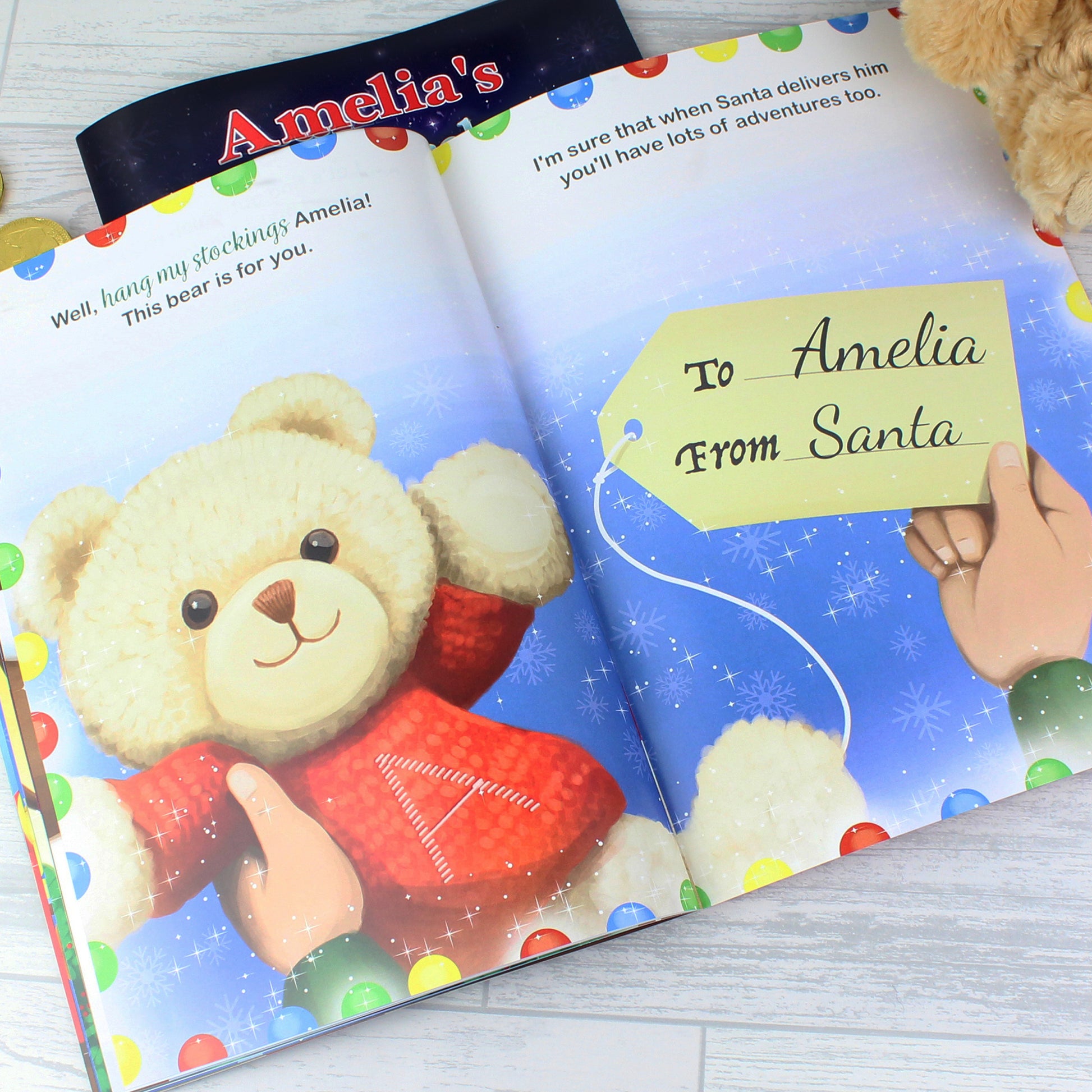 Personalised Magical Christmas Adventure Story Book and Personalised Teddy Bear - image 15