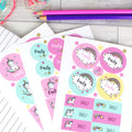 Personalised Baby Unicorn Sticker Set from Heartfelt Gifts
