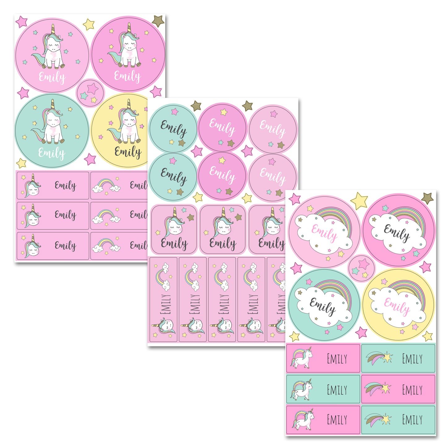 Personalised Baby Unicorn Sticker Set - image 2