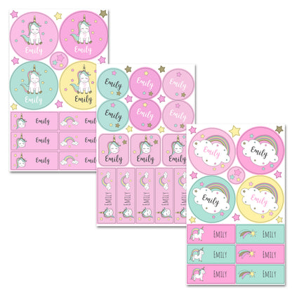 Personalised Baby Unicorn Sticker Set - image 2