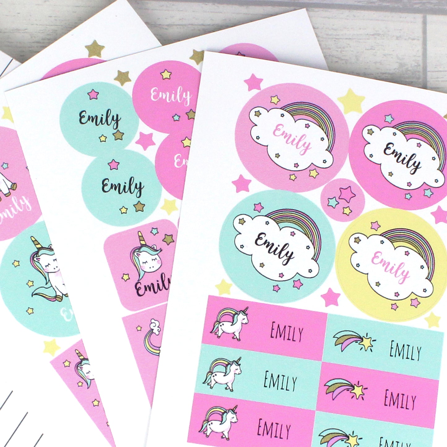 Personalised Baby Unicorn Sticker Set - image 3