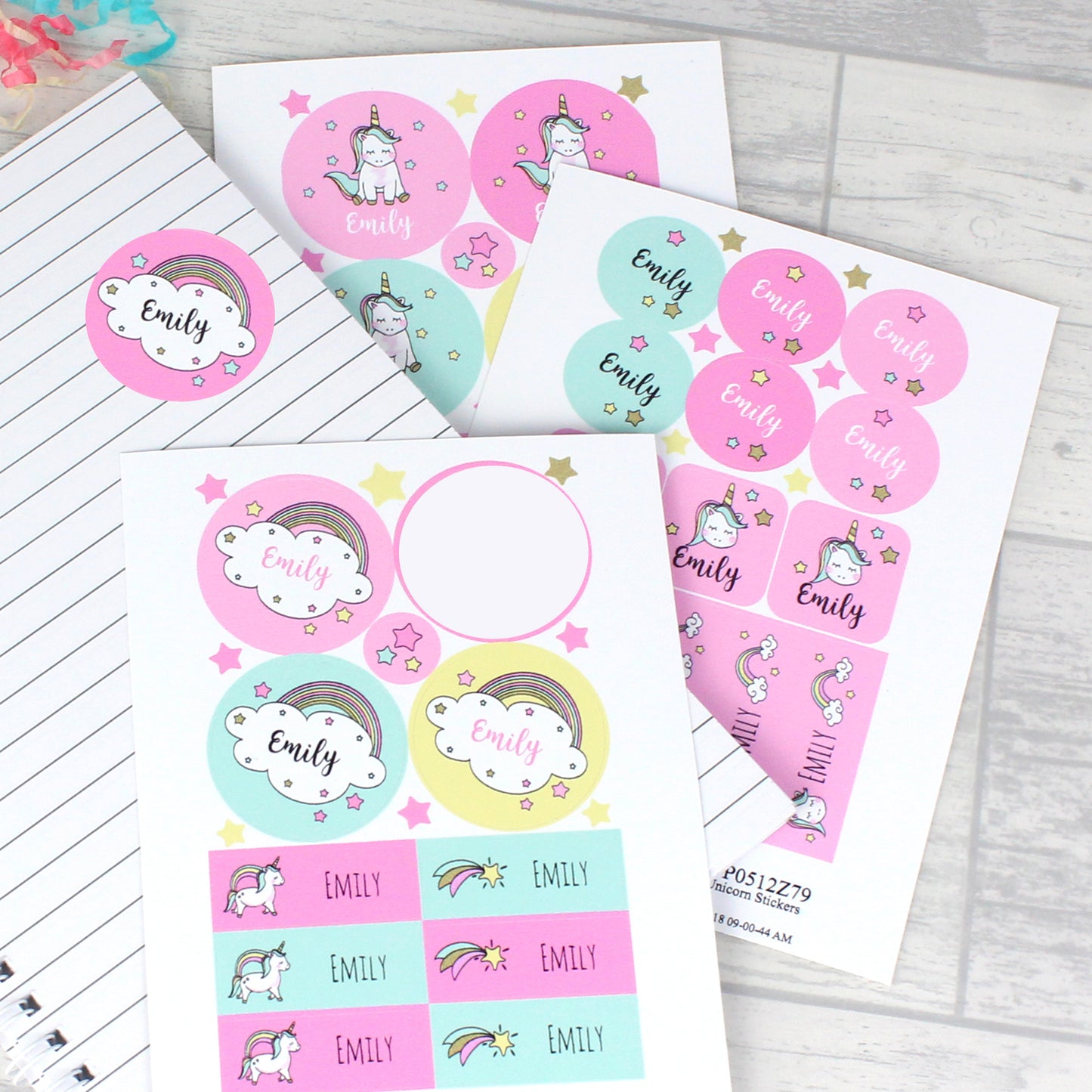 Personalised Baby Unicorn Sticker Set - image 4