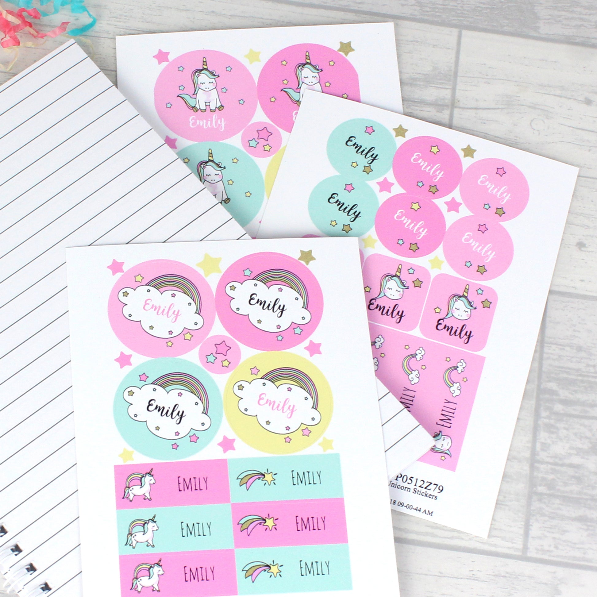 Personalised Baby Unicorn Sticker Set - image 5