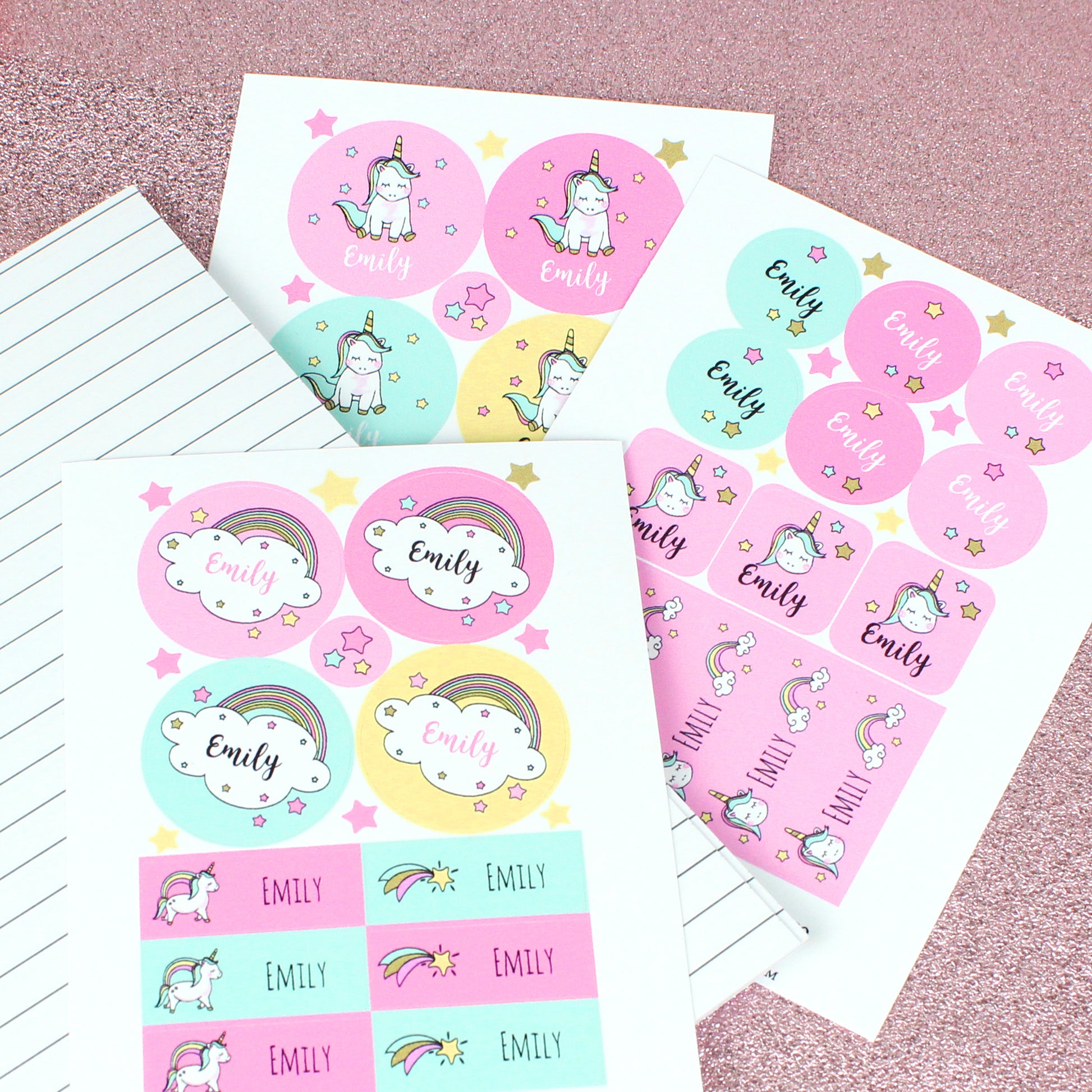 Personalised Baby Unicorn Sticker Set - image 6