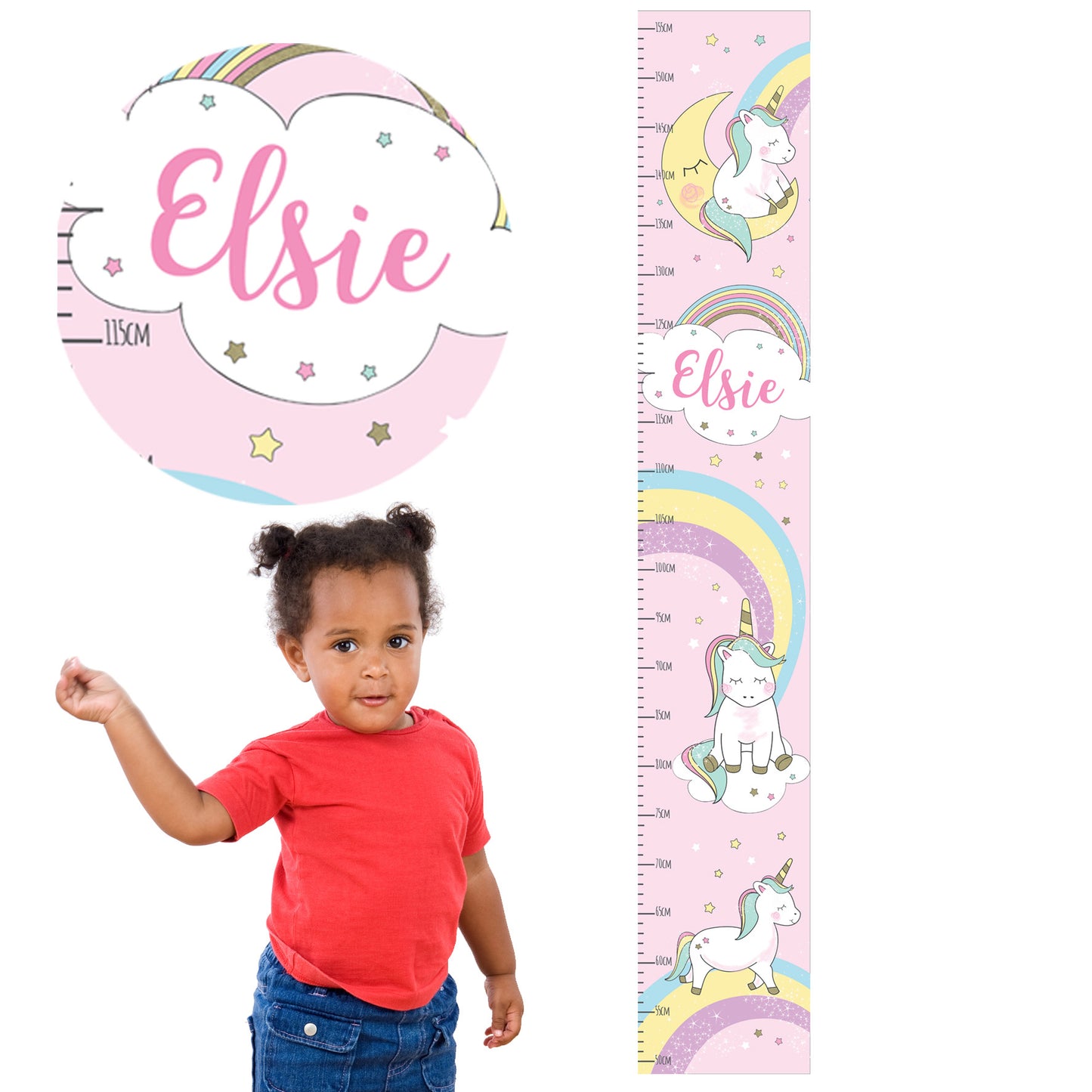 Personalised Baby Unicorn Height Chart - image 4