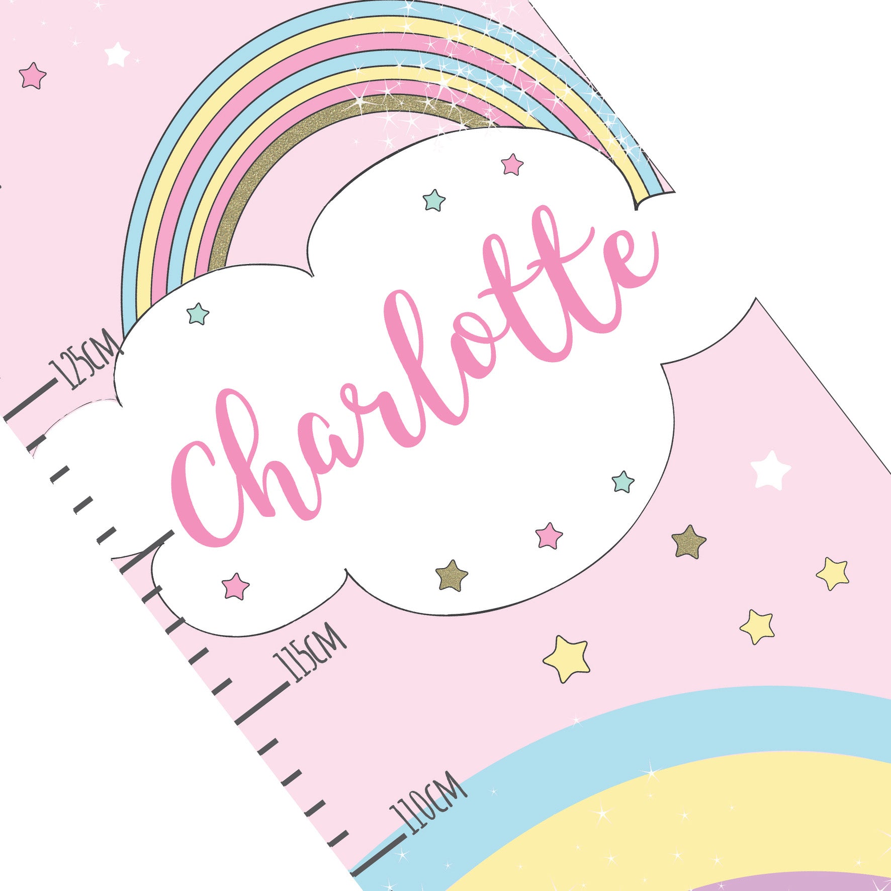 Personalised Baby Unicorn Height Chart - image 8