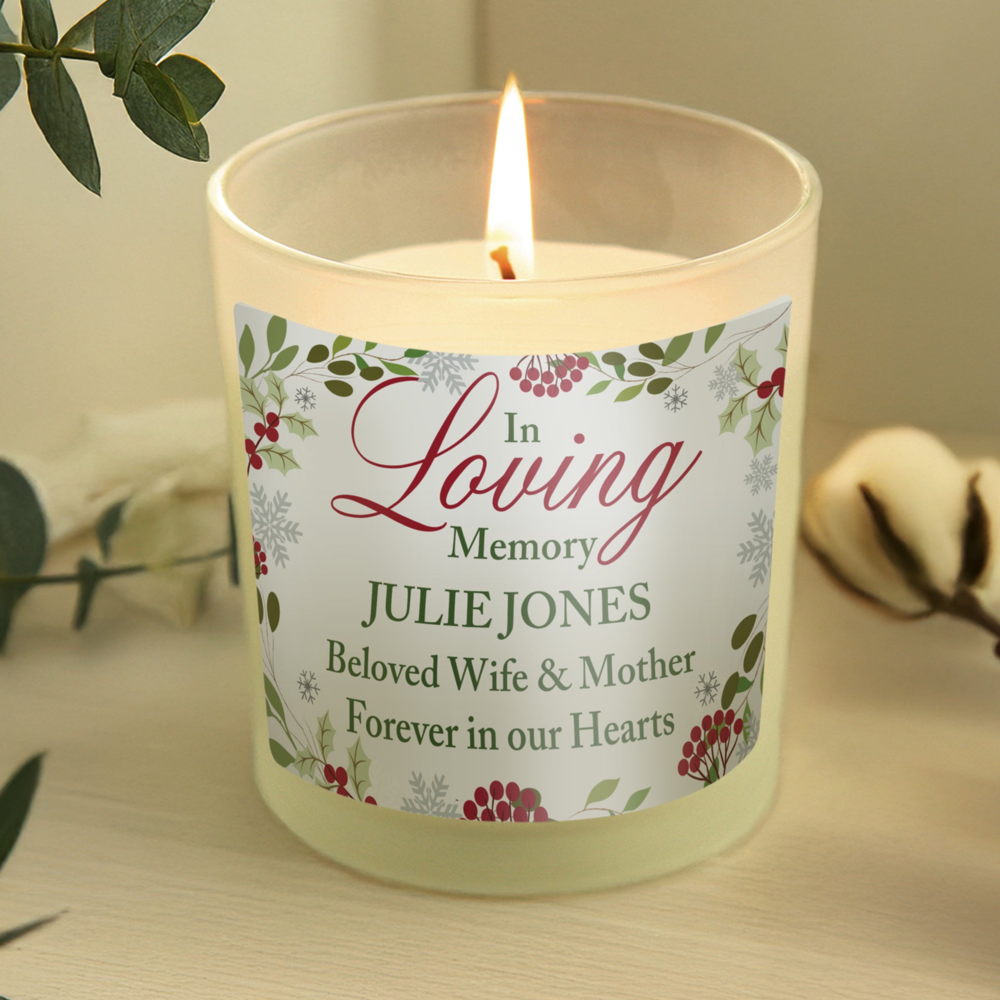 Personalised In Loving Memory Scented Jar Candle from Heartfelt Gifts